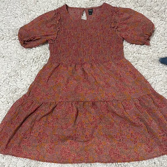 Target, pink floral, dress, puff sleeve - Picture 1 of 2